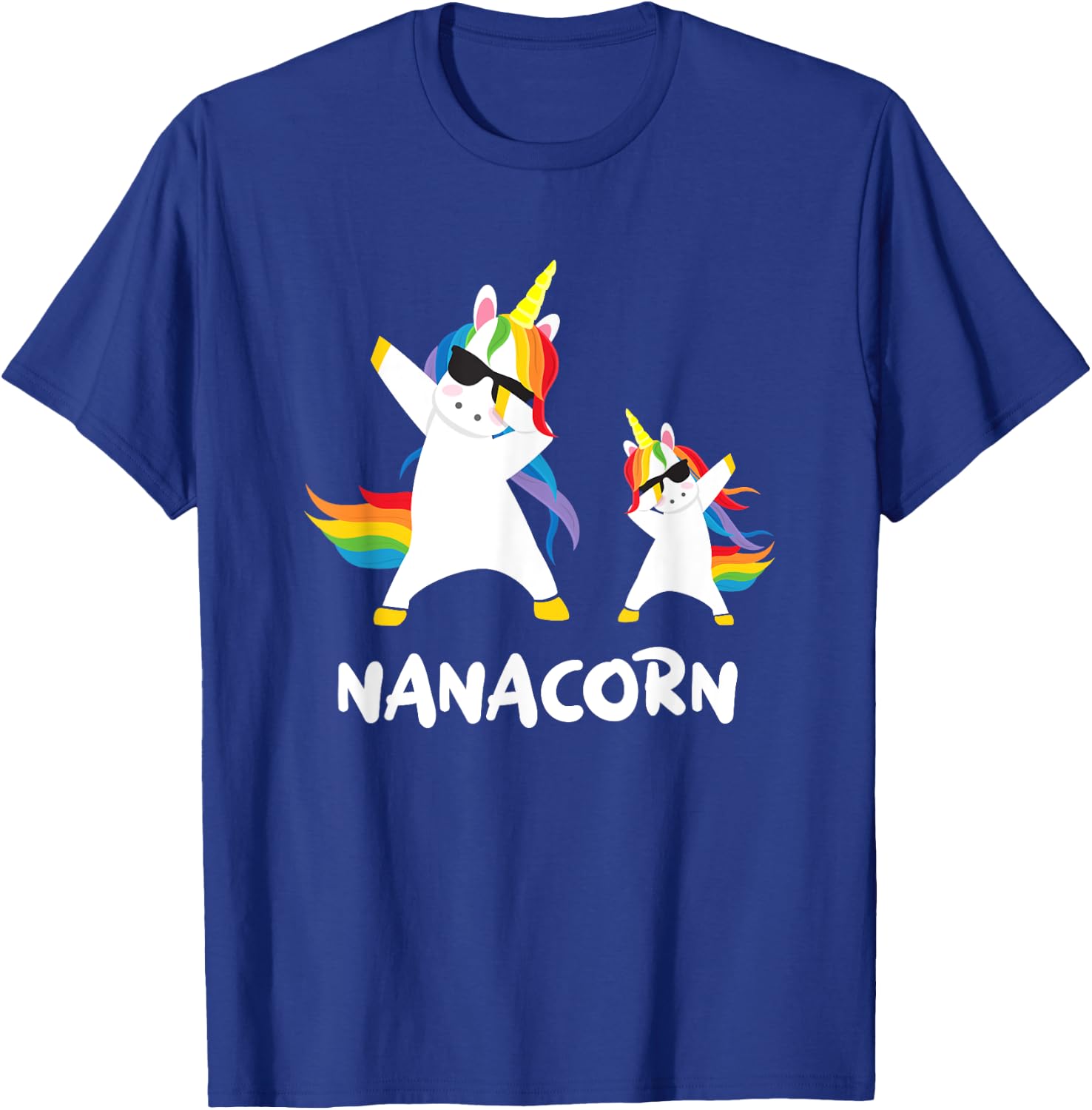 Funny Grandma Nana Gigi Nana Unicorn Nanacorn Dabbing Shirt T-Shirt - T-Shirt | Royal