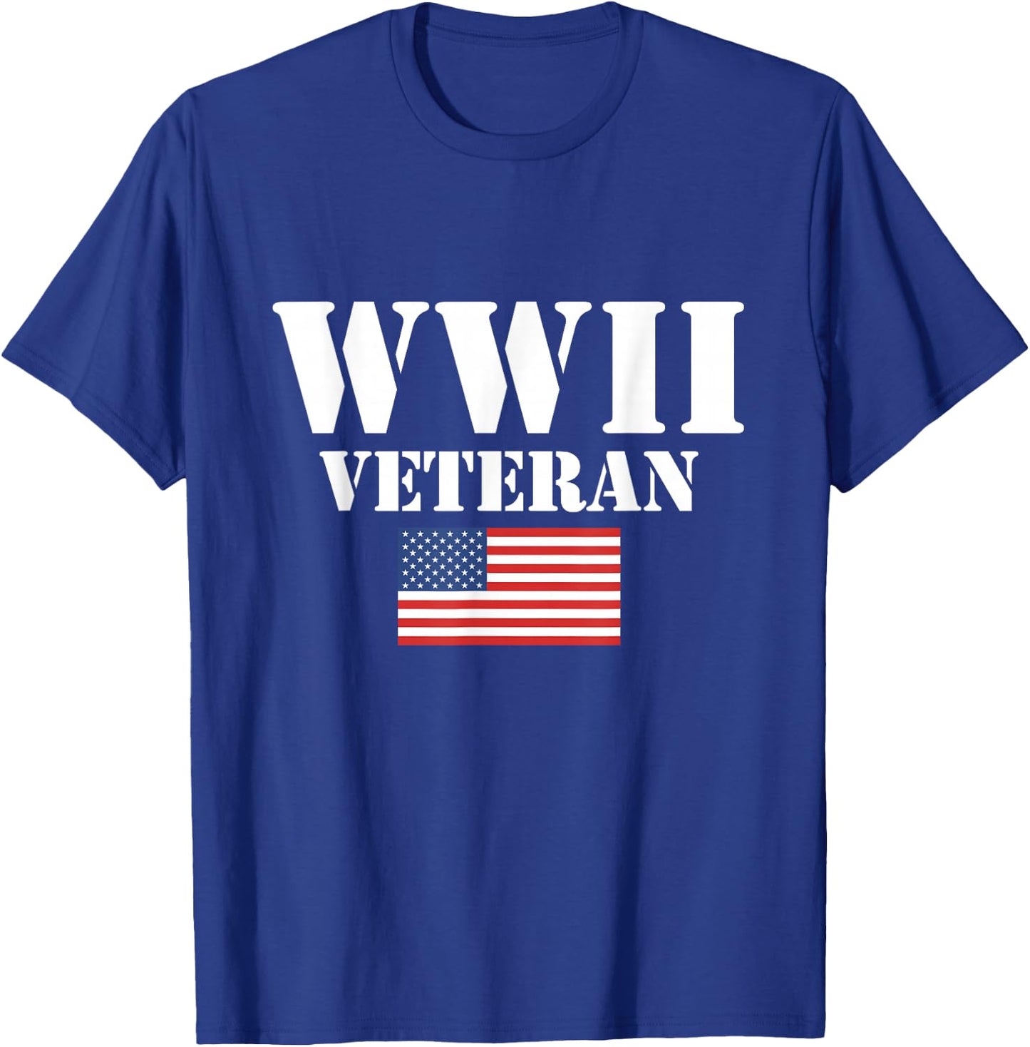 American Patriot WWII Veteran Military World War 2 Veteran T-Shirt - T-Shirt | Royal