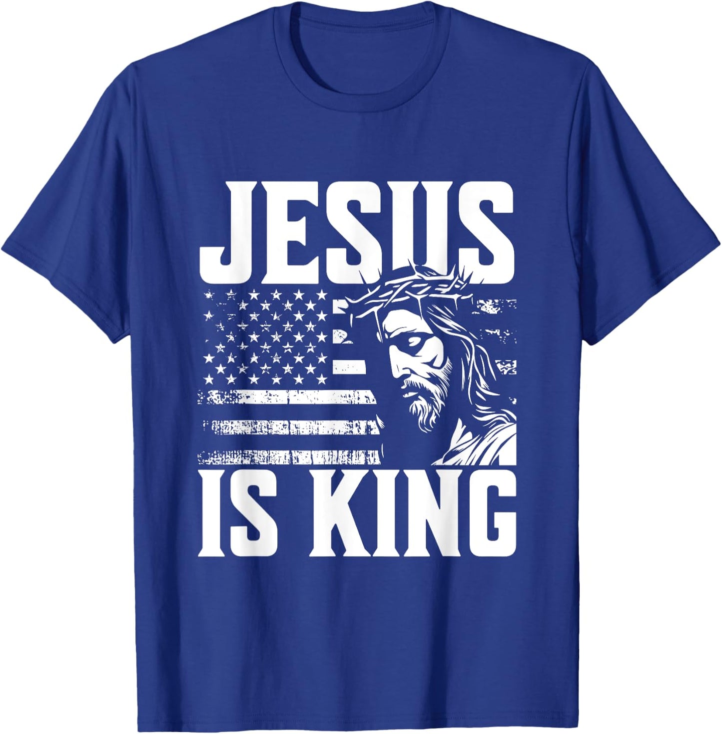 Minimalist Christian Religious Prayer Jesus Is King T-Shirt - T-Shirt | Royal