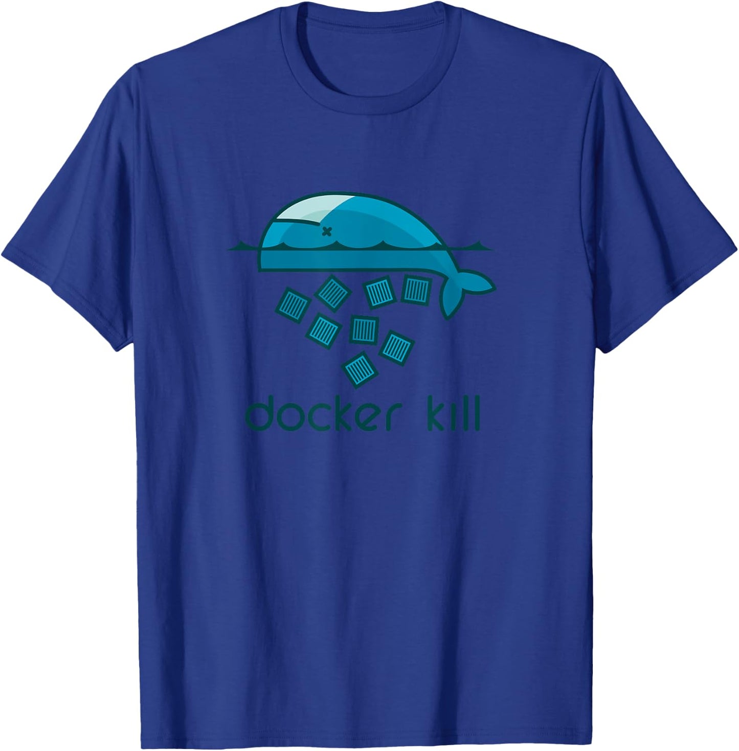 Dumbassman Docker, Linux, DevOps - Black, Small, -Adults, -Kids, Short Sleeve, Classic Fit, Cotton, Polyester T-Shirt - T-Shirt | Royal