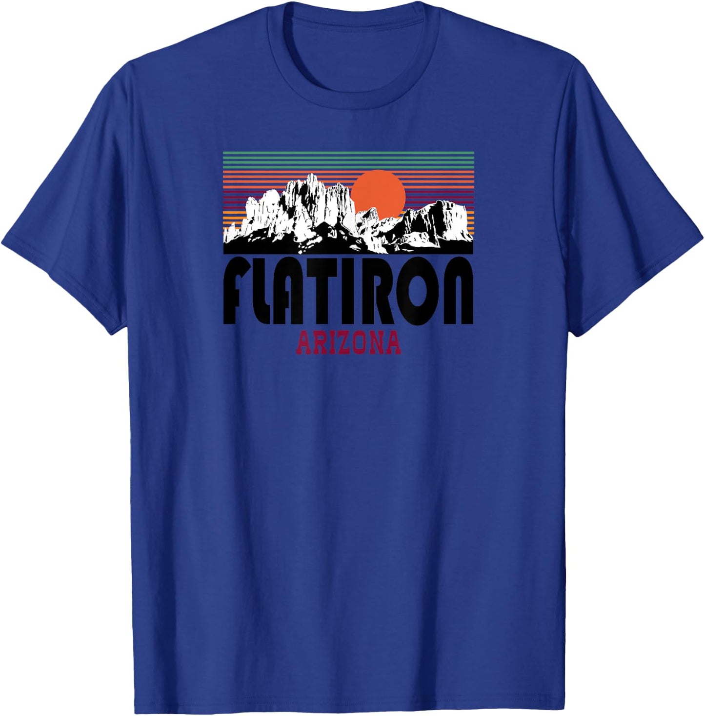 Retro Flat Iron Superstitions Mountain Arizona Shirt T-Shirt - T-Shirt | Royal