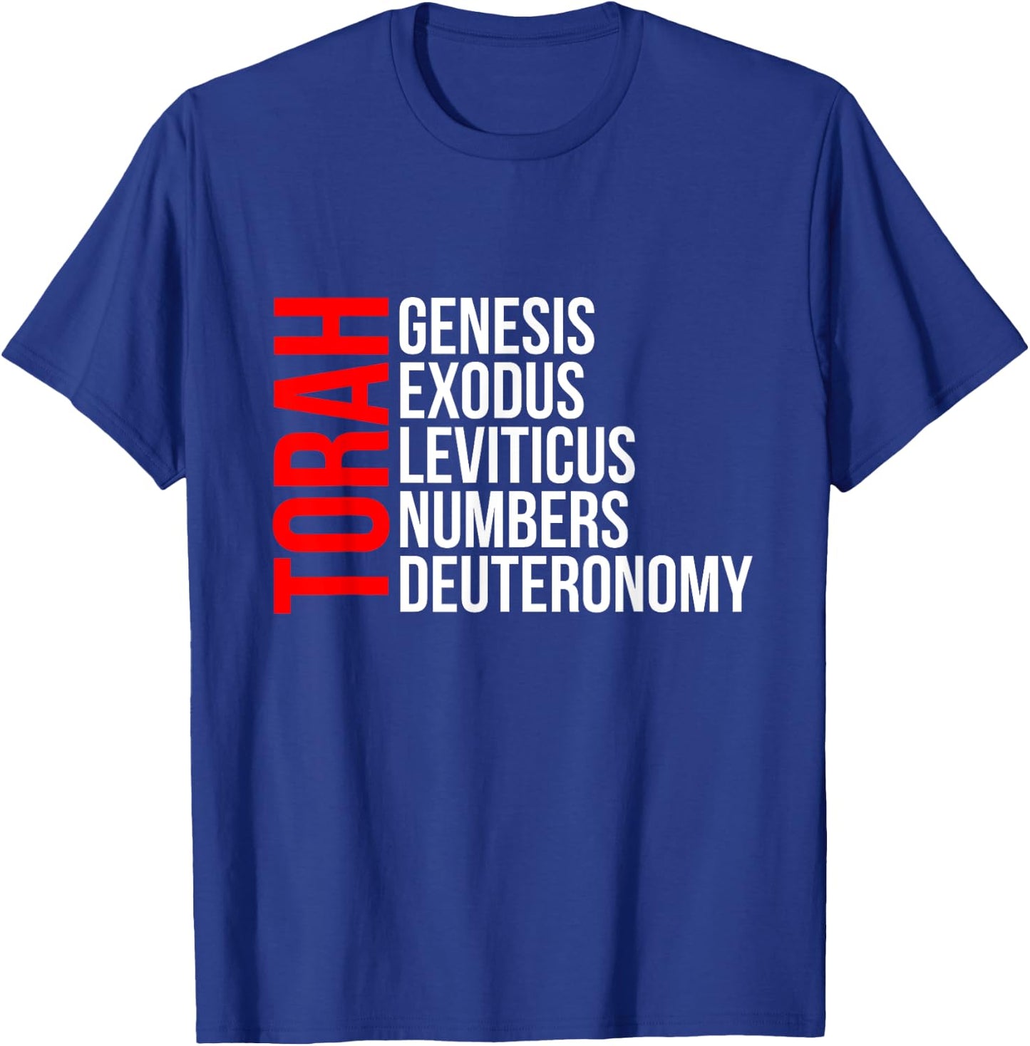 First 5 Books Torah Hebrew Israelites Yeshua Yahew T-Shirt - T-Shirt | Royal