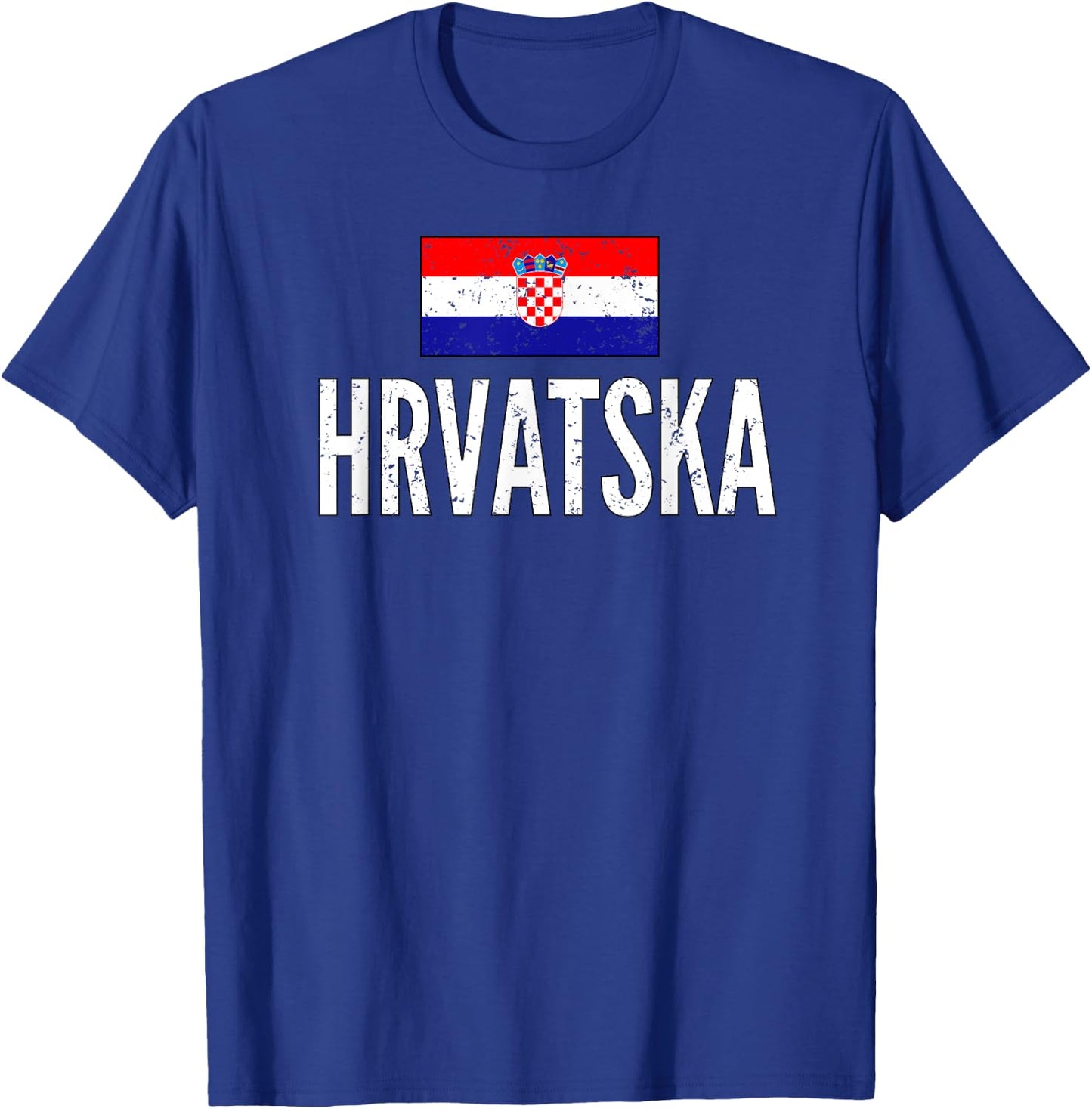 Croatia Soccer Football Jersey Vintage T-Shirt - T-Shirt | Royal