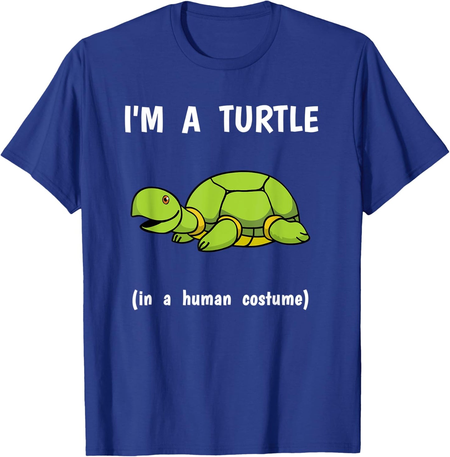 Funmy Lazy Halloween Animal Costume Cute Turtle T-Shirt - T-Shirt | Royal