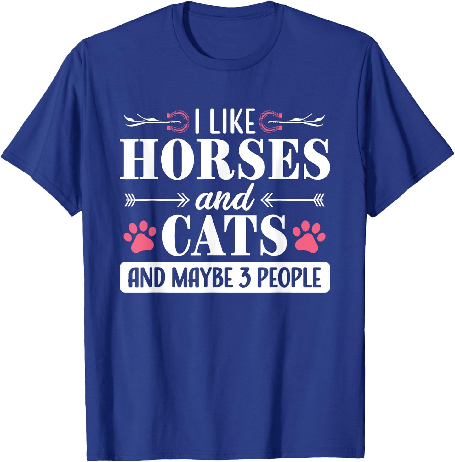 Horse and Cat Lover Rider Equestrian Introvert Cat Mom Women T-Shirt - T-Shirt | Royal
