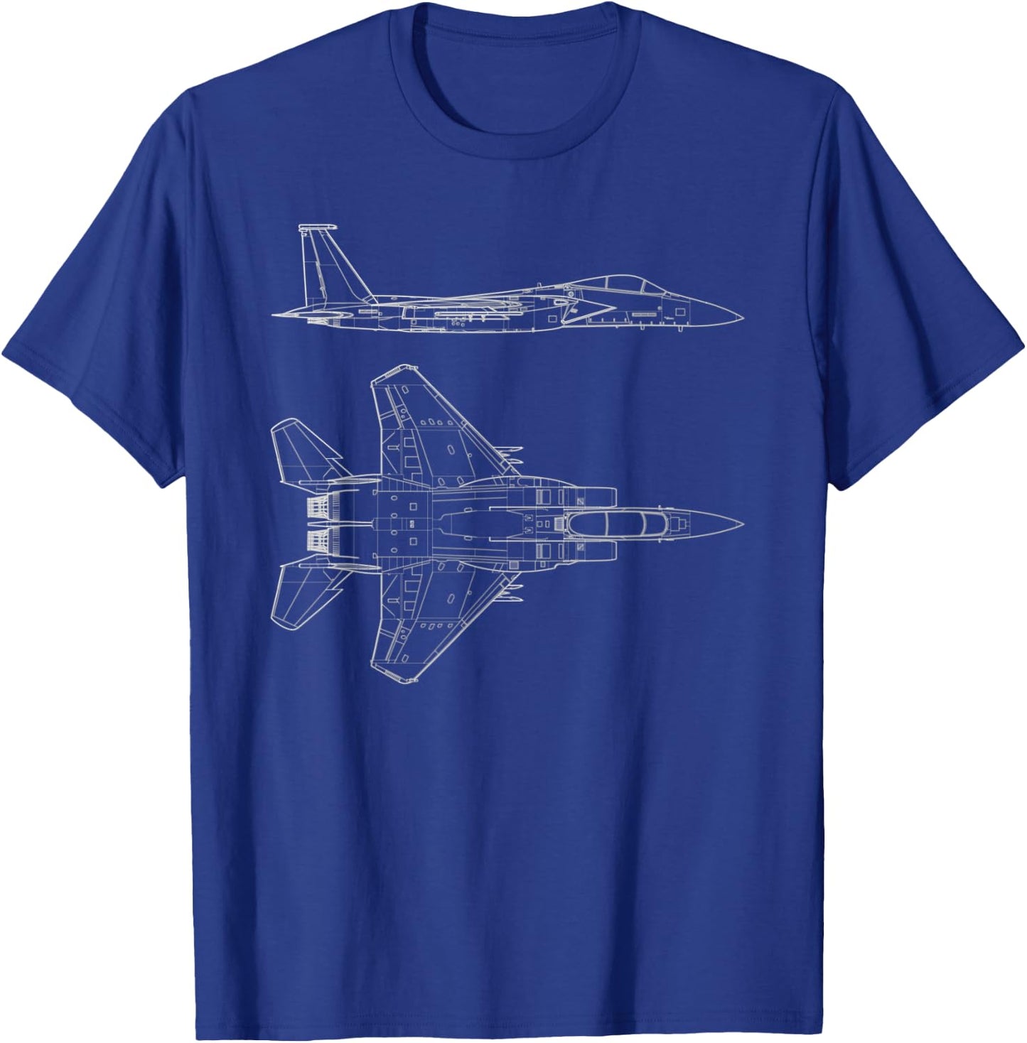 F-15 Eagle Strike Fighter Plane Jet T-Shirt - T-Shirt | Royal