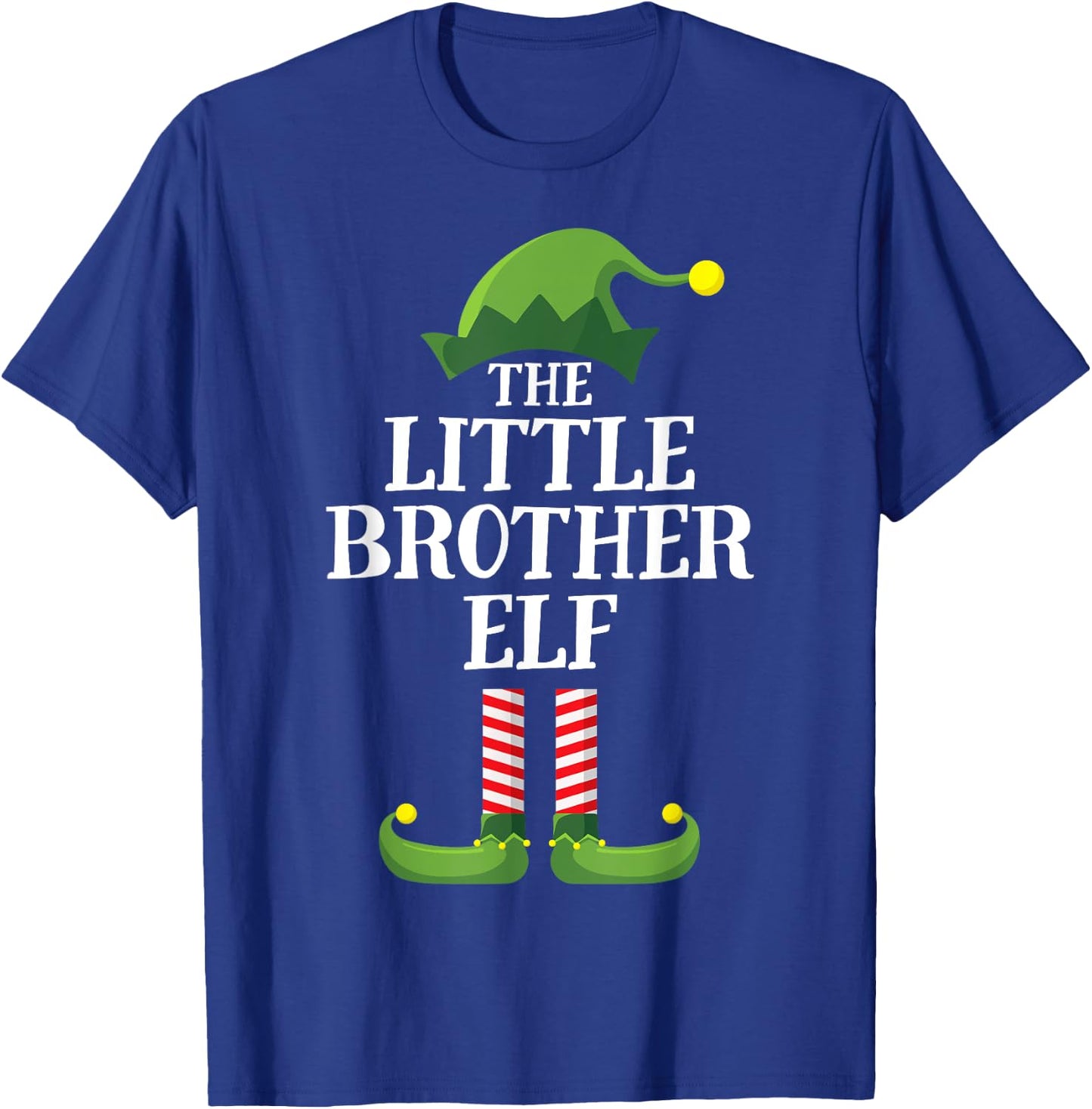 Little Brother Elf Matching Family Group Christmas Boys T-Shirt - T-Shirt | Royal