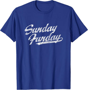 Sunday Funday Vintage Fun Day Sports Design T-Shirt - T-Shirt | Royal