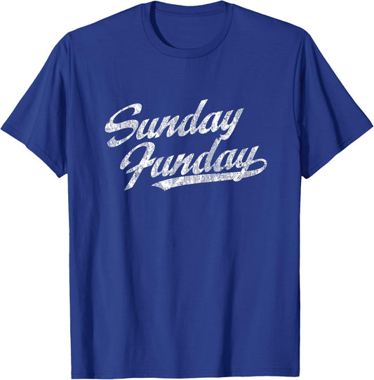Sunday Funday Vintage Fun Day Sports Design T-Shirt - T-Shirt | Royal