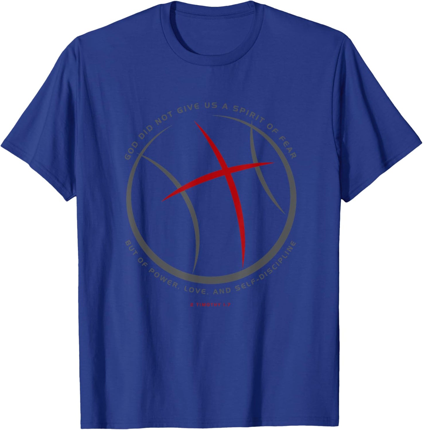 Christian Basketball Player Strength in God T-Shirt - T-Shirt | Royal