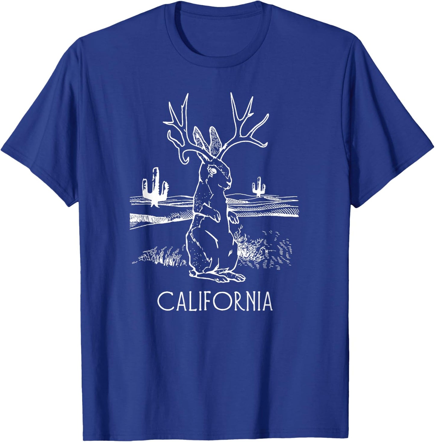 California Jackalope Cute Cali Crytpid Jackrabbit T-Shirt - T-Shirt | Royal
