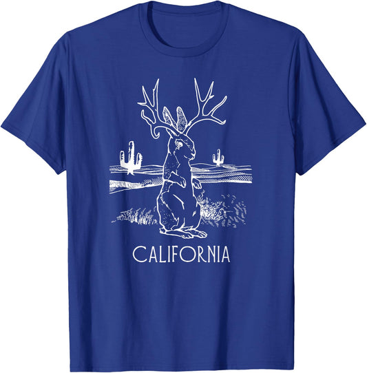California Jackalope Cute Cali Crytpid Jackrabbit T-Shirt - T-Shirt | Royal