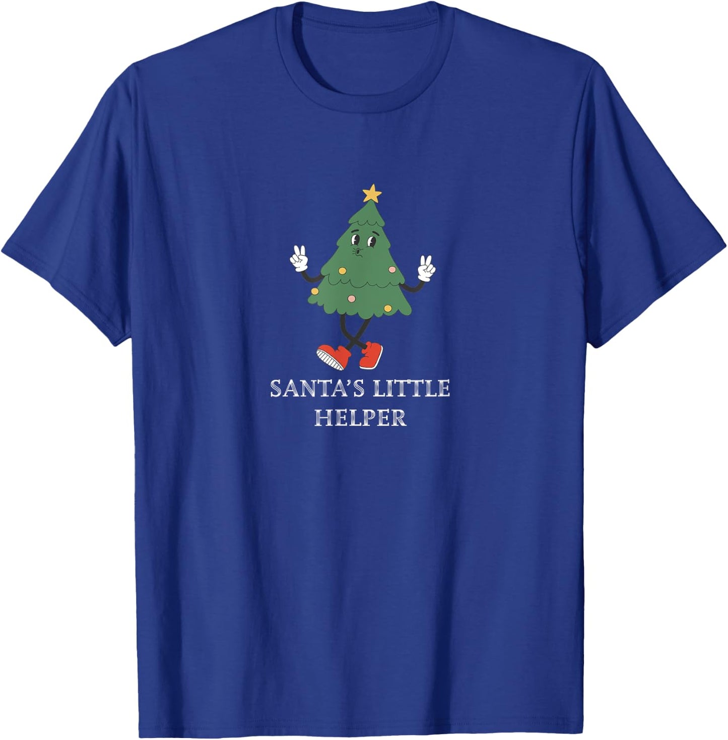 Santa's Little Helper Christmas Tree Character T-Shirt - T-Shirt | Royal