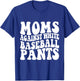Moms Against White Baseball Pants Baseball Mom Mothers Day T-Shirt - T-Shirt | Royal