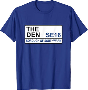 Millwall The Den Iconic Street Sign T-Shirt - T-Shirt | Royal