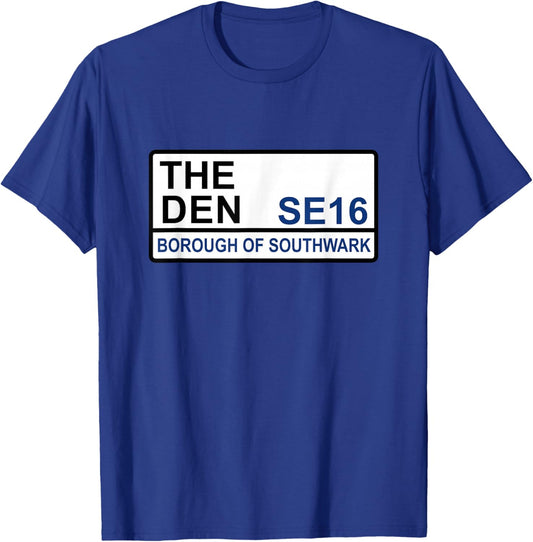 Millwall The Den Iconic Street Sign T-Shirt - T-Shirt | Royal