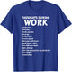 Thoughts During Work | Funny Sarcastic Hate Work T-Shirt - T-Shirt | Royal