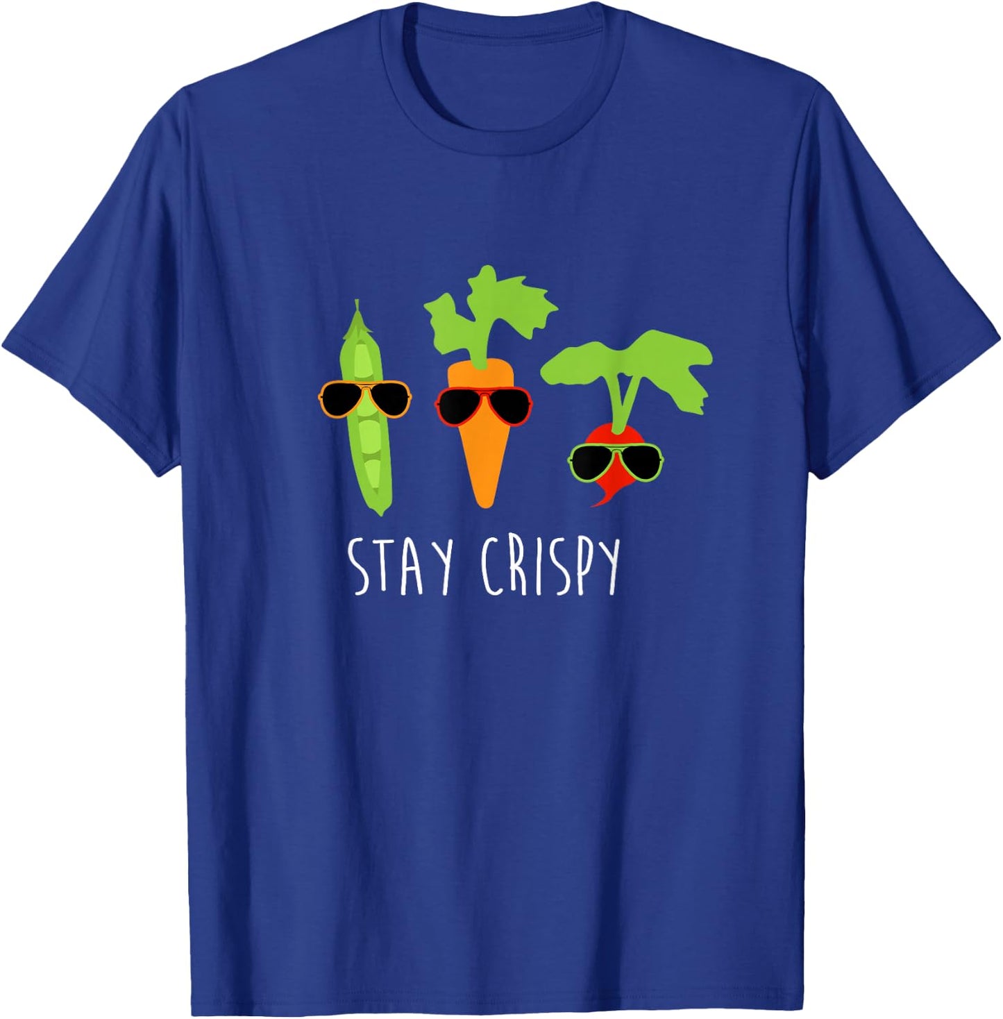 Stay Crispy Veggie Shirt Vegetable Sunglasses Gardening GIft T-Shirt - T-Shirt | Royal