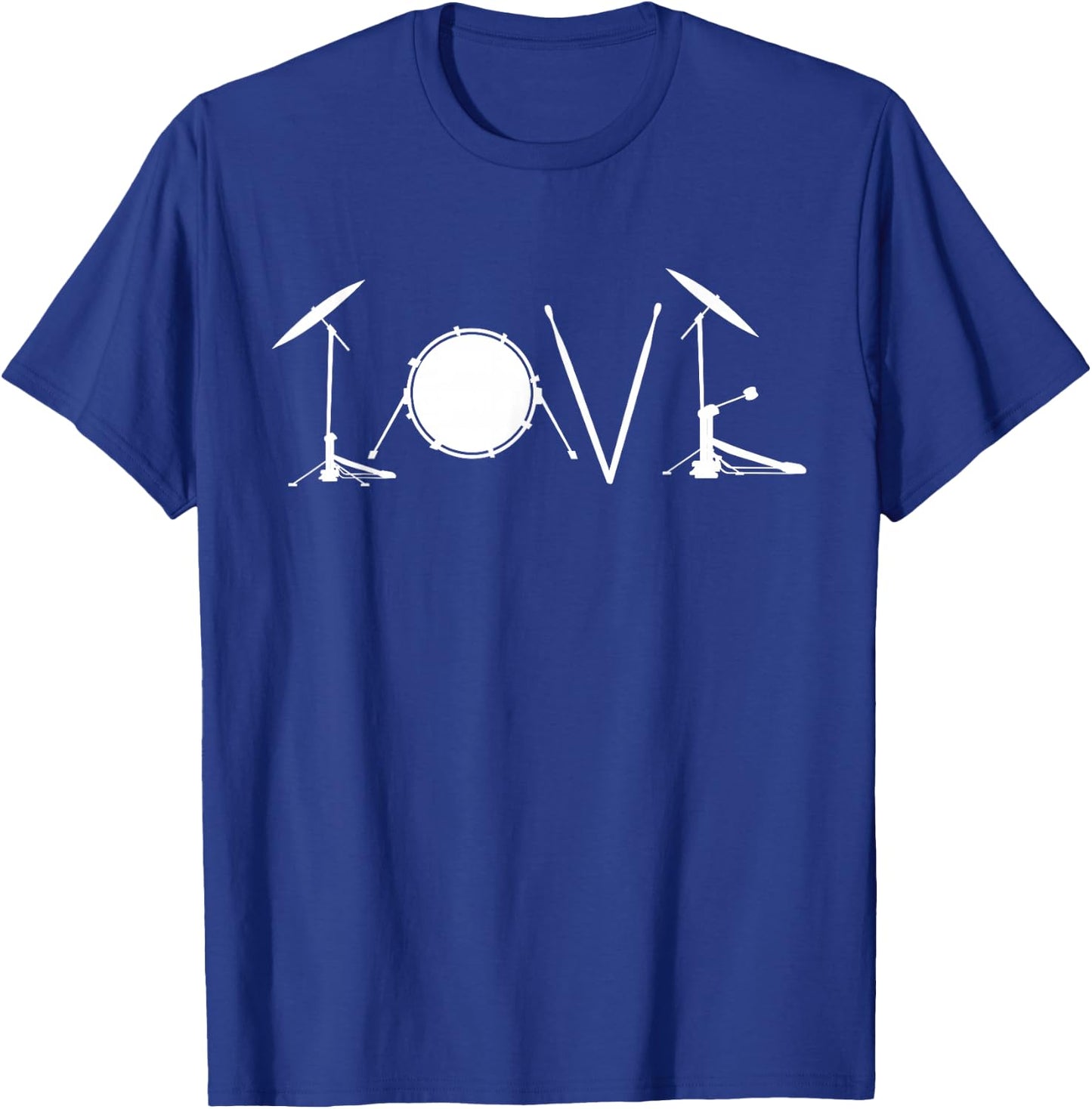 Drummers Drumming Gift Drum Love Drums Drummer T-Shirt - T-Shirt | Royal