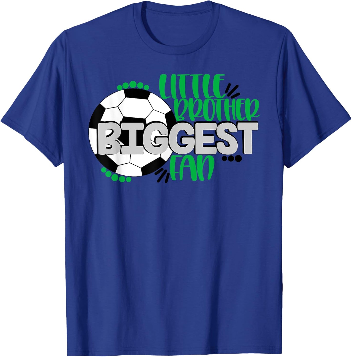 Soccer-Little Brother Biggest Fan T-Shirt - T-Shirt | Royal