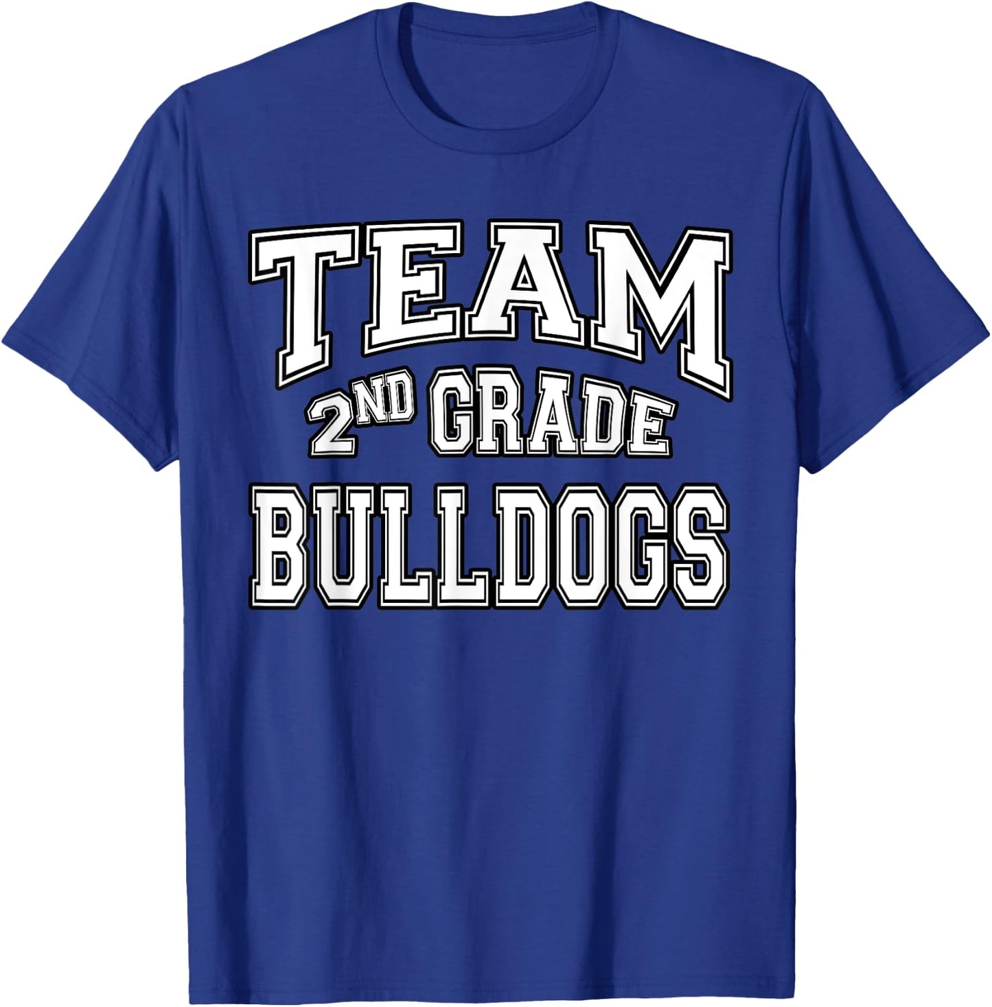 Team 2nd Second Grade Bulldogs Student Back To School T-Shirt - T-Shirt | Royal