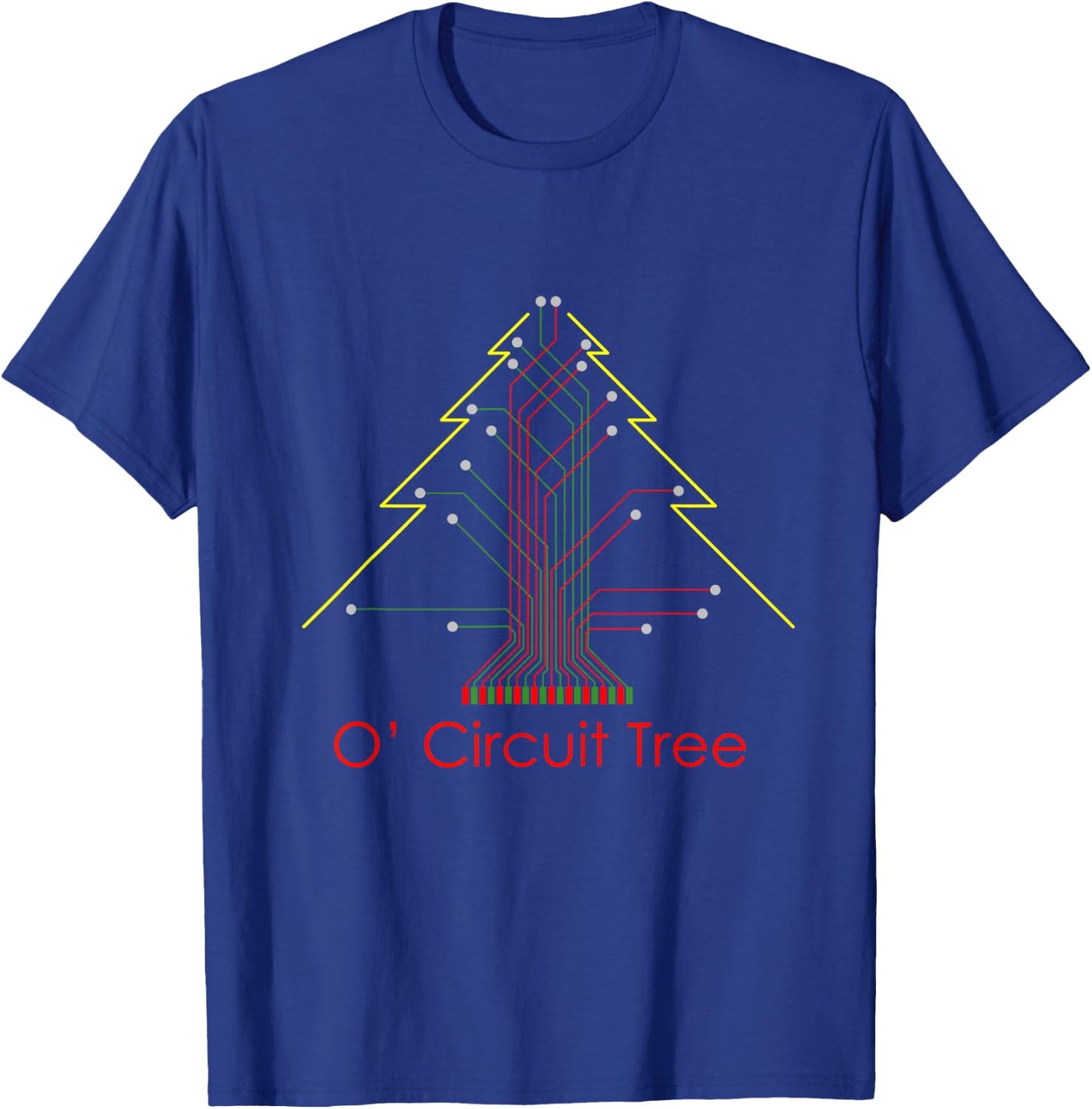 Electrical Engineer Nerd Shirt, Circuit Christmas T-Shirt - T-Shirt | Royal