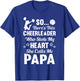 Cheerleader Stole My Heart Cheer Papa Shirt T-Shirt - T-Shirt | Royal