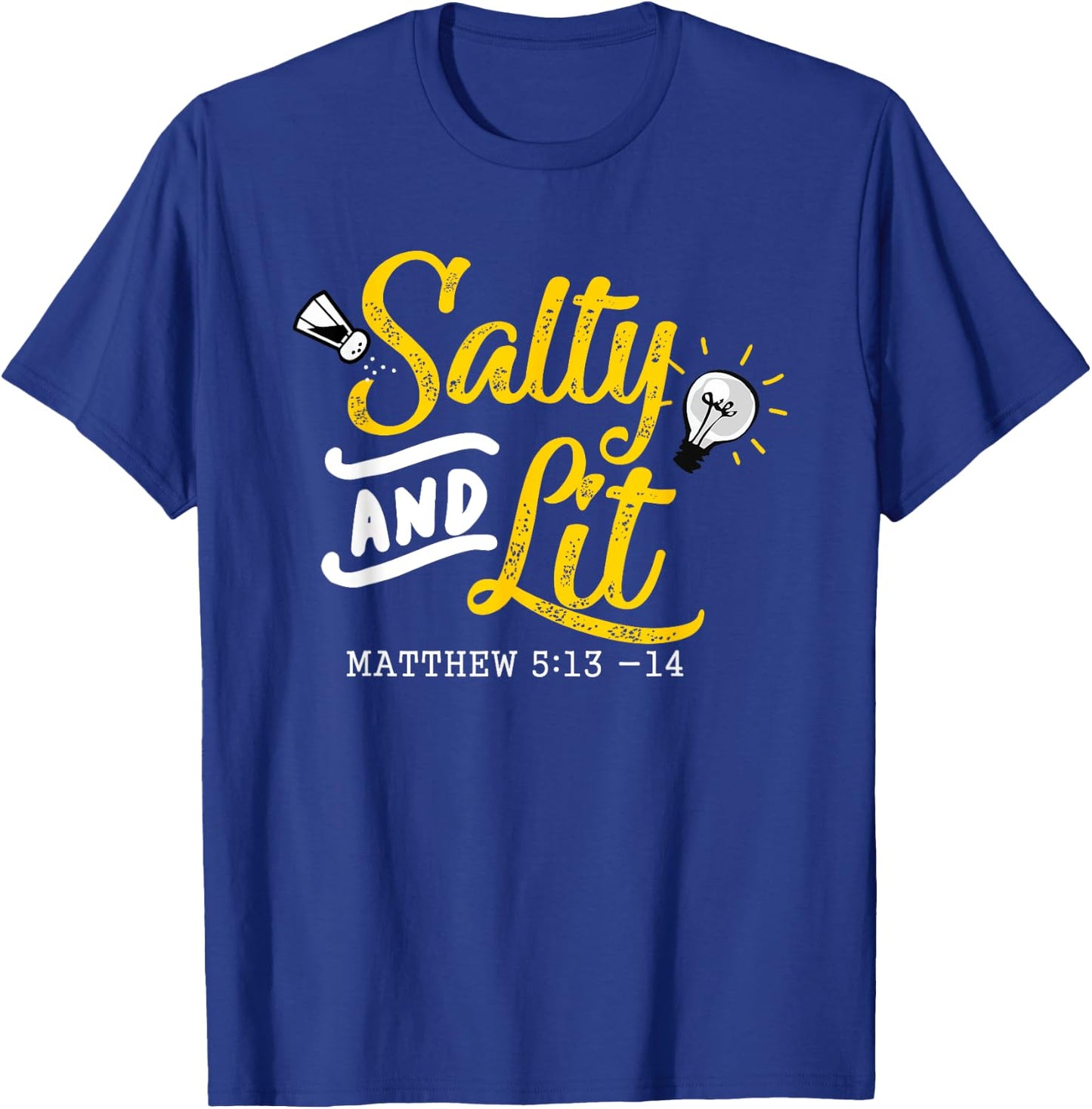 Salty & Lit Matthew 51314 Christian Funny Cute T Shirt T-Shirt - T-Shirt | Royal