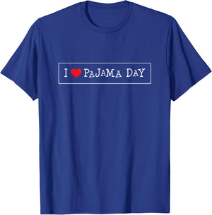 I Heart Love Pajama Day T Shirt T-Shirt - T-Shirt | Royal