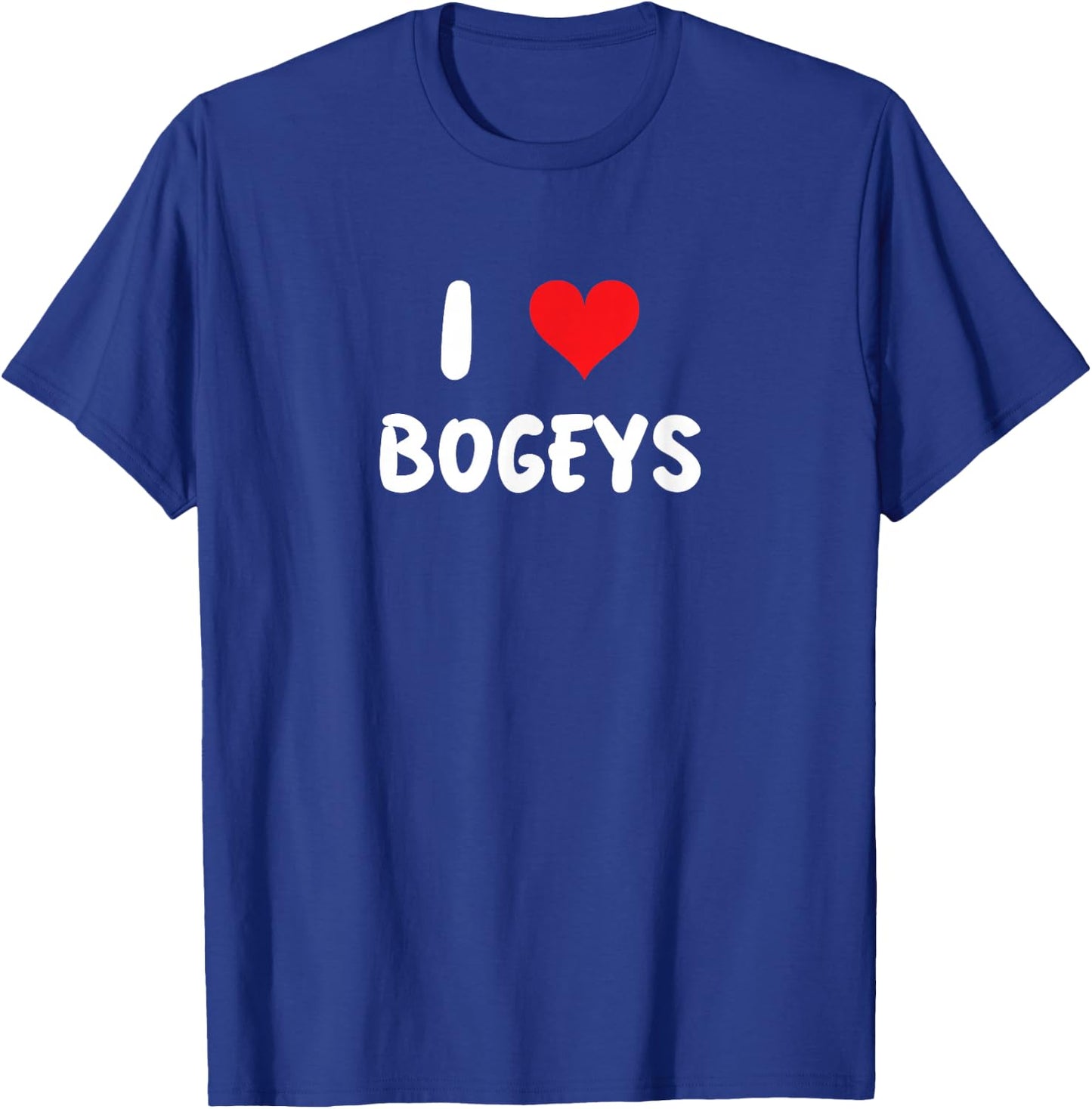 I Love Bogeys - Heart - Golf Golfer Golfing Bogey Course T-Shirt - T-Shirt | Royal