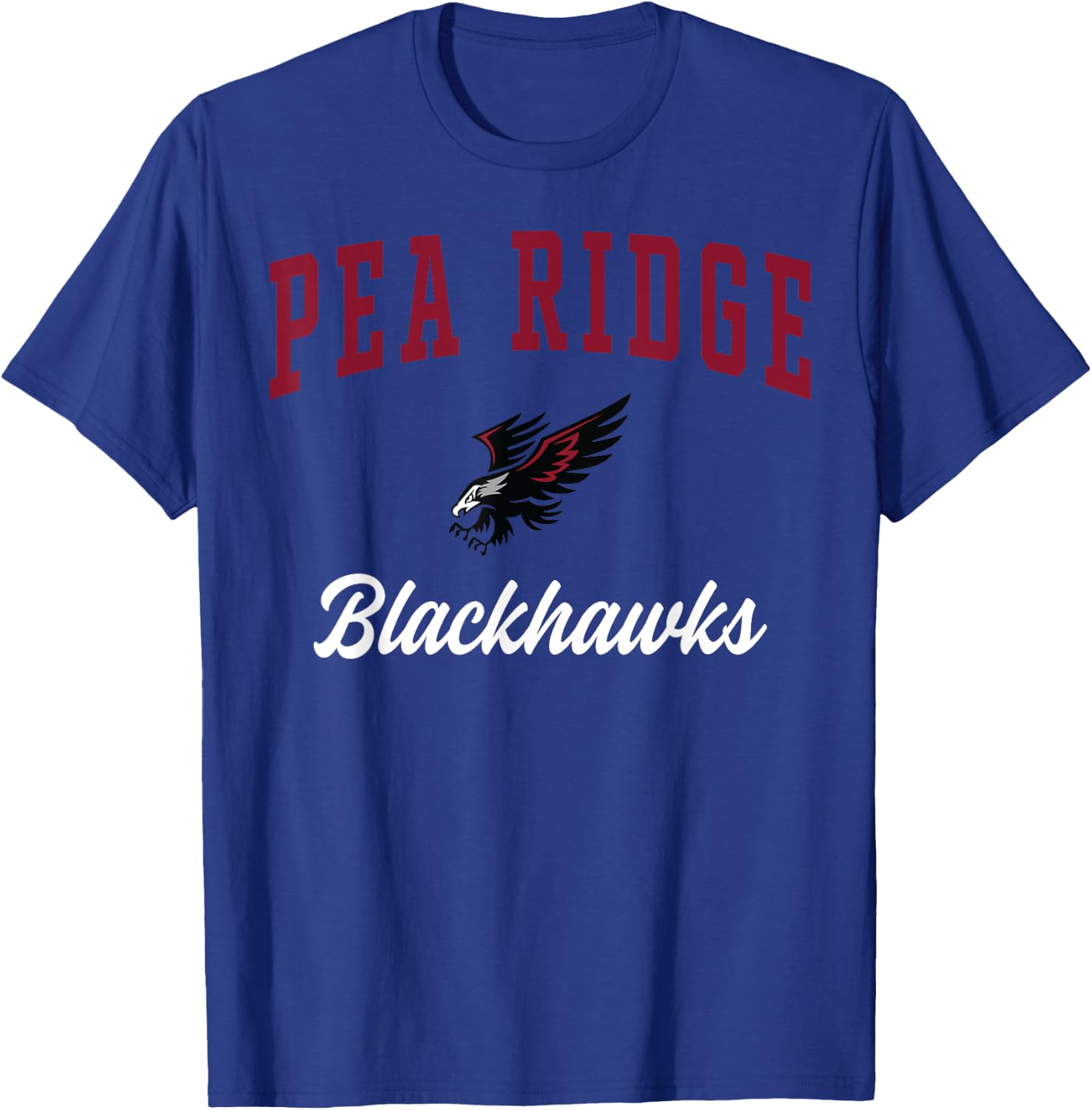Pea Ridge High School Blackhawks C3 T-Shirt - T-Shirt | Royal
