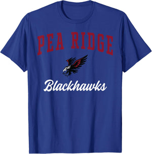 Pea Ridge High School Blackhawks C3 T-Shirt - T-Shirt | Royal