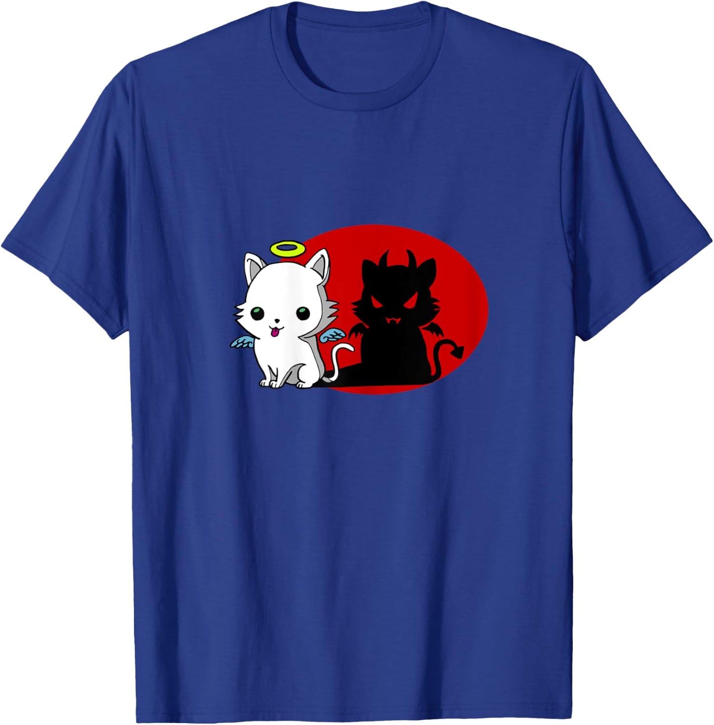 Funny Cat Angel Outside Devil Inside Comic Shirt T-Shirt - T-Shirt | Royal