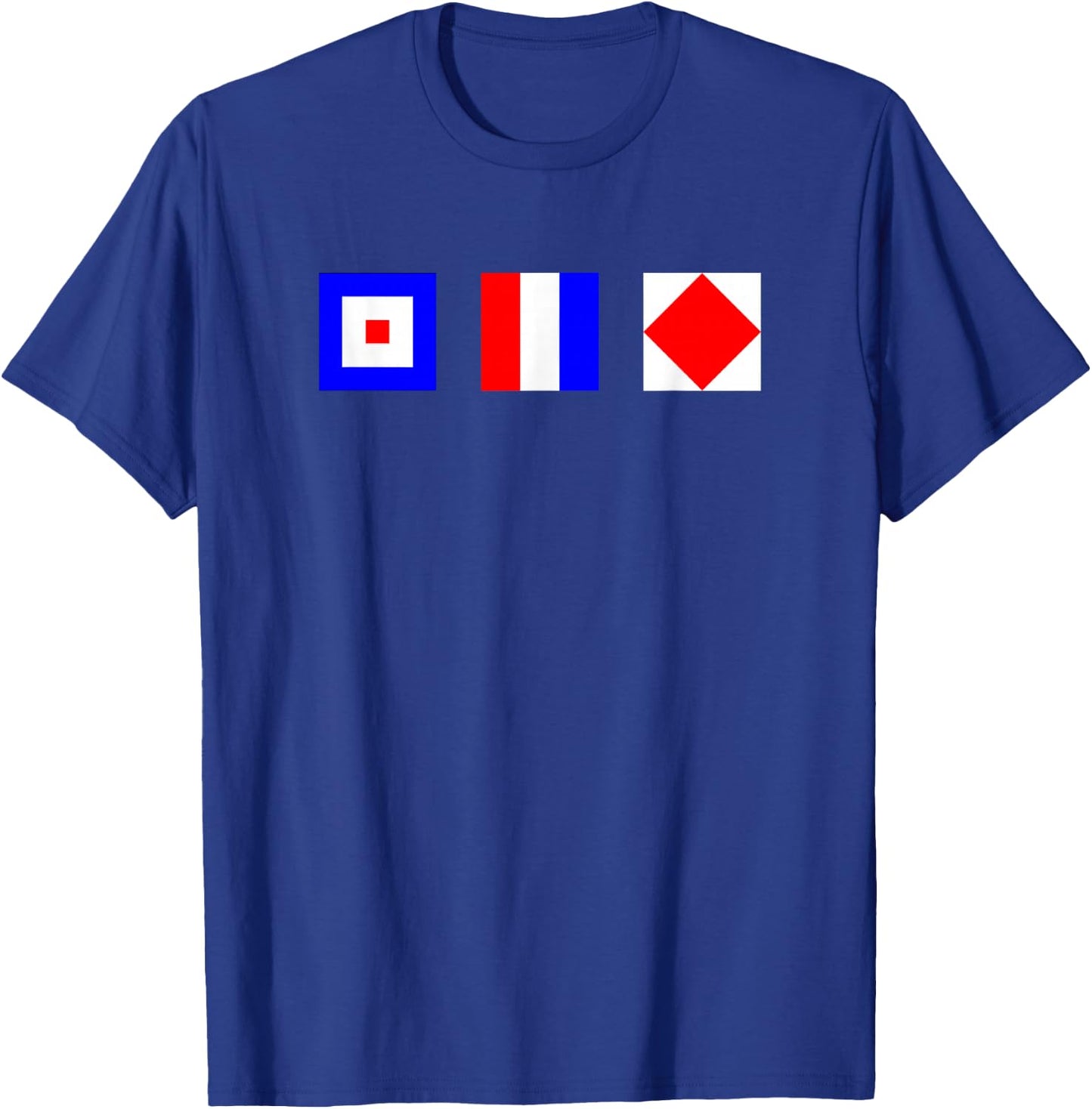 WTF Whiskey Tango Foxtrot Funny Signal Flag Shirt T-Shirt - T-Shirt | Royal