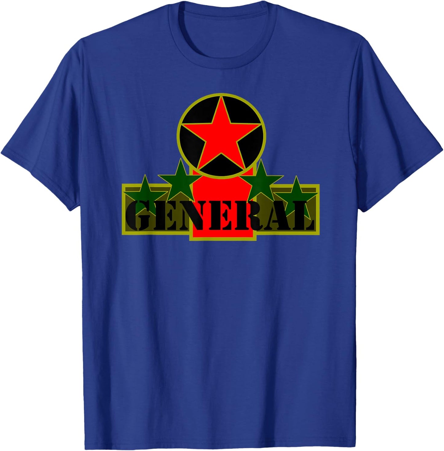 Five Stars General Rank Armed Forces Commander Classic T-Shirt - T-Shirt | Royal