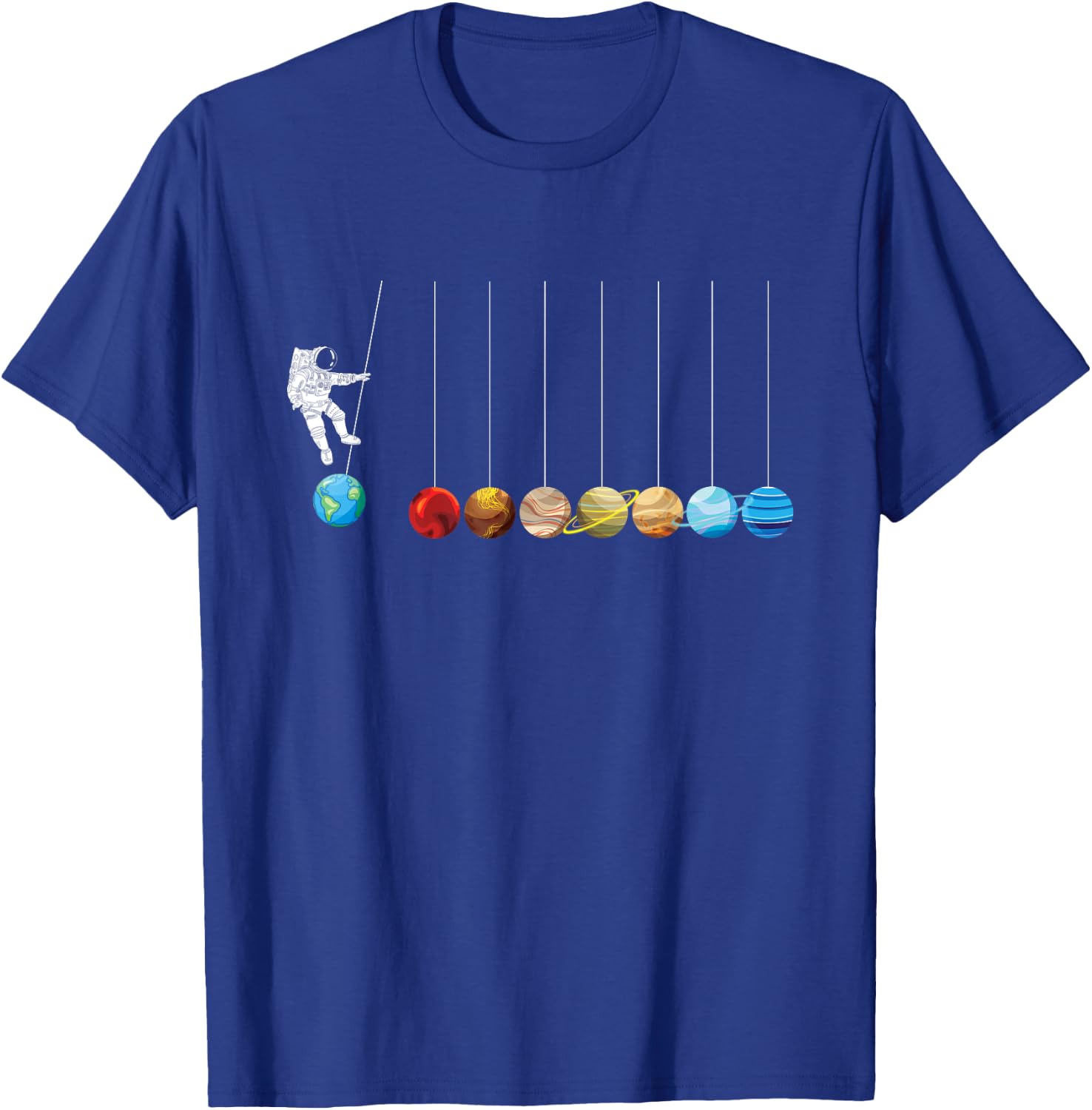 Astronaut Planets Spaceman Funny Space Dwarf Solar System T-Shirt - T-Shirt | Royal