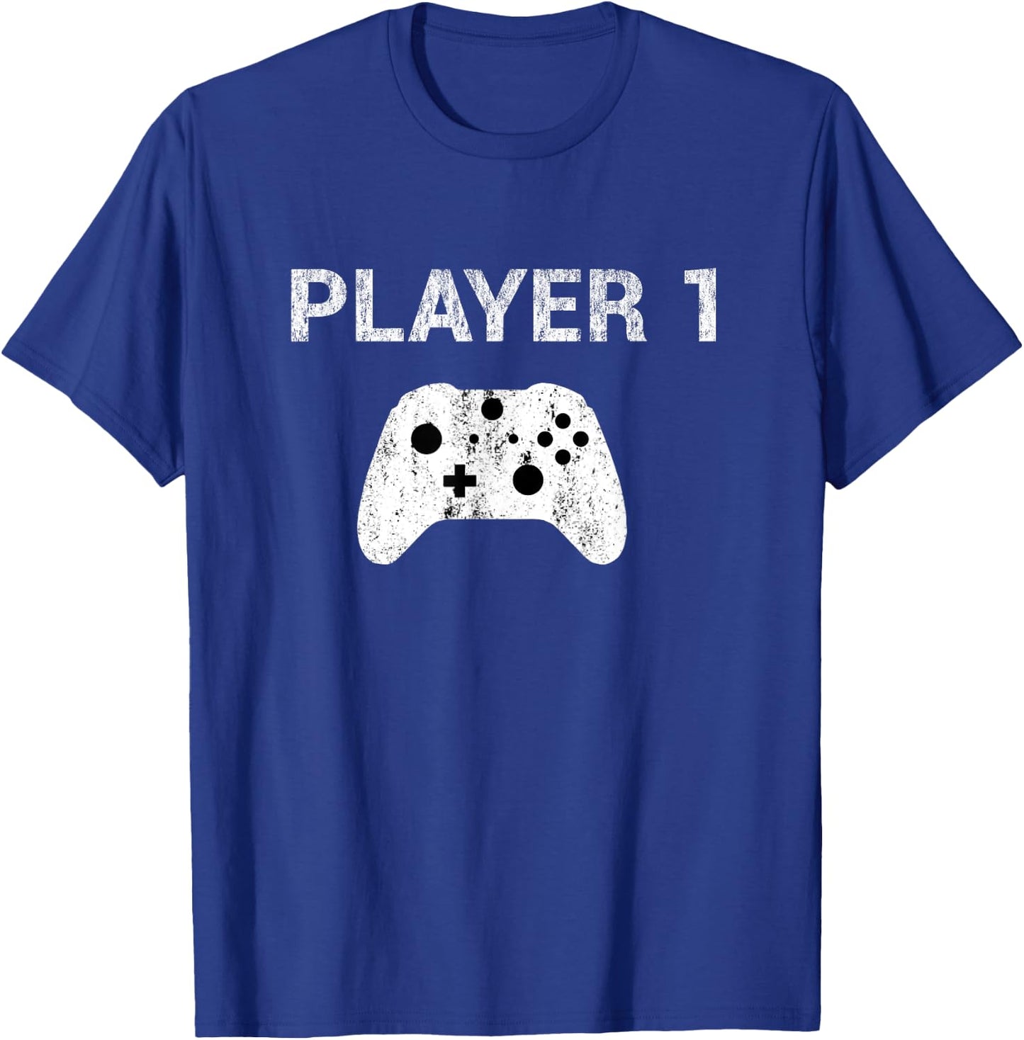Player 1 Shirt Video Game Costume Gamer Men Women Kids T-Shirt - T-Shirt | Royal