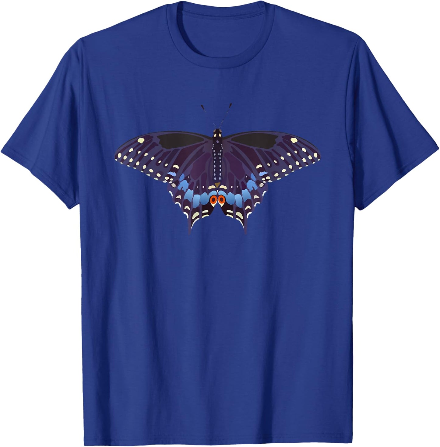 Simple And Beautiful Black Swallowtail Butterfly T-Shirt - T-Shirt | Royal