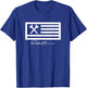 Pebble Beach Golf | US FLAG T-Shirt - T-Shirt | Royal