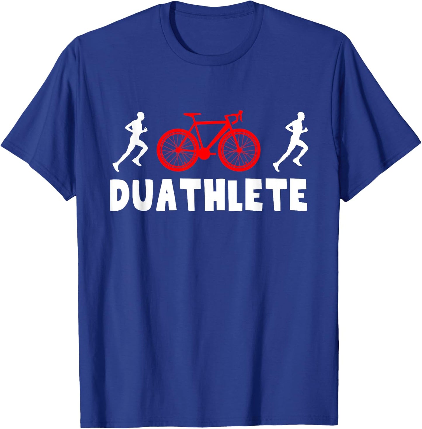 Duathlete Male Runner Duathlon T-Shirt - T-Shirt | Royal