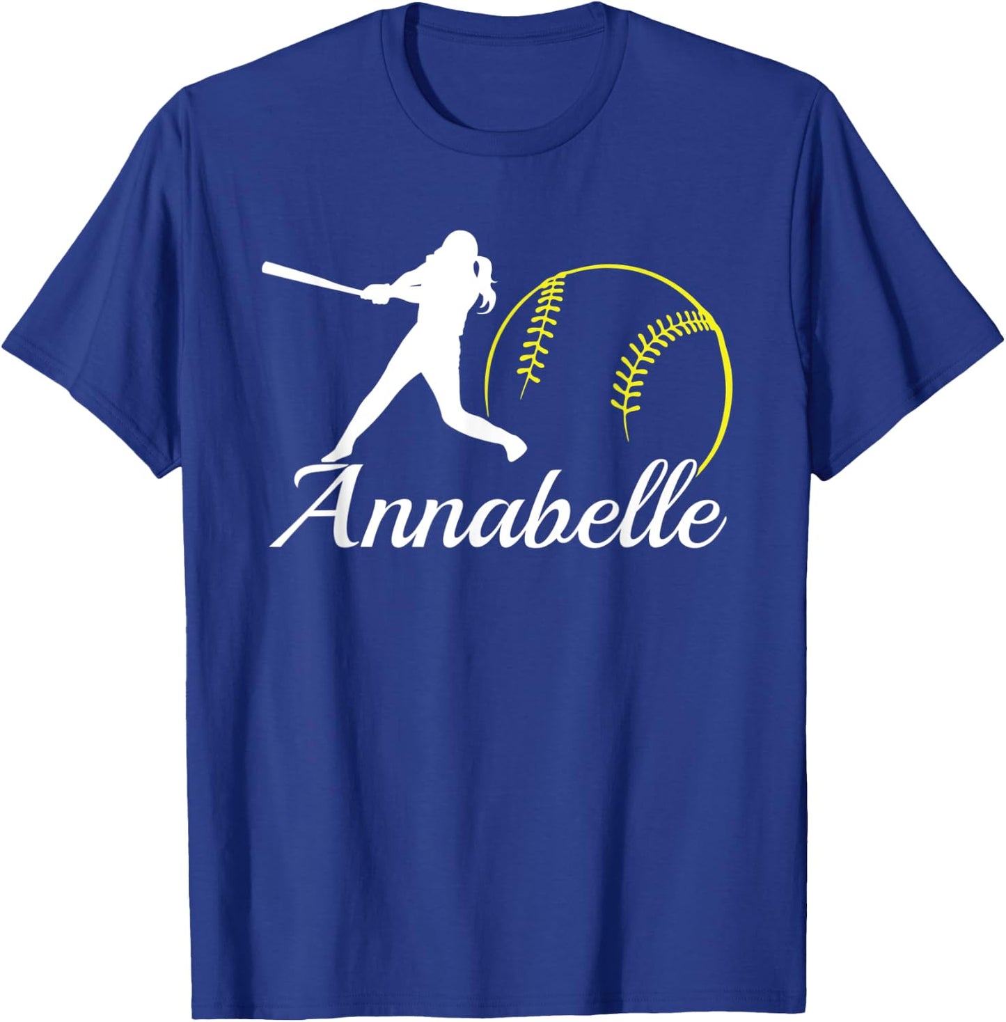 Annabelle Name Gift Personalized Softball T-Shirt - T-Shirt | Royal