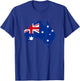Australia Down Under Classic Australian Flag Map Gift T-Shirt - T-Shirt | Royal