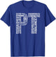 Physical Therapy Physical Therapist PT Word T-Shirt - T-Shirt | Royal