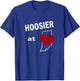 Indiana Displaced Hoosier at Heart T-Shirt - T-Shirt | Royal