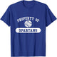 Property of Spartans Baseball T-Shirt - T-Shirt | Royal