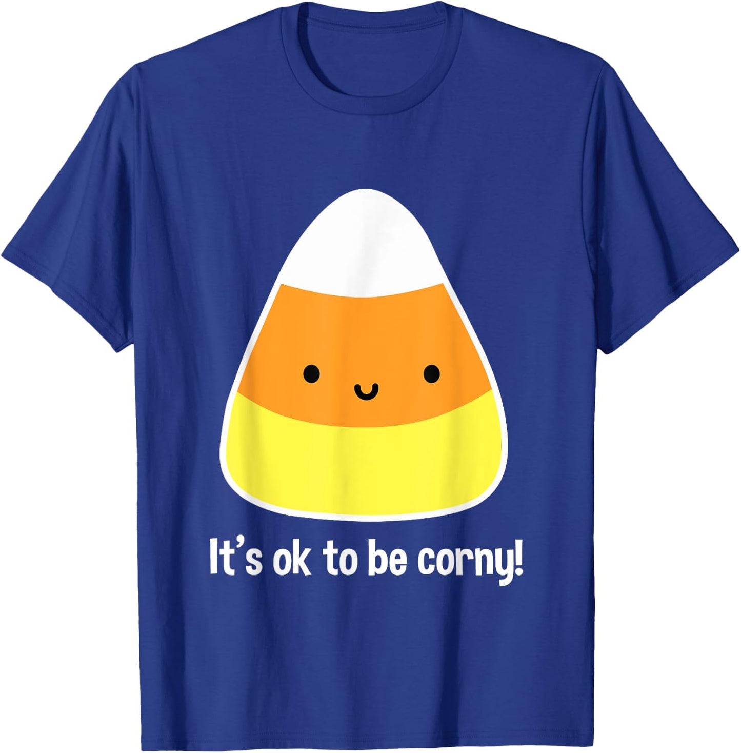 Funny Candy Corn Design Cute Kawaii Halloween T-Shirt - T-Shirt | Royal