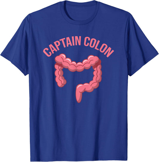 Captain Colon Funny Diverticulitis Awareness Gift T-Shirt - T-Shirt | Royal