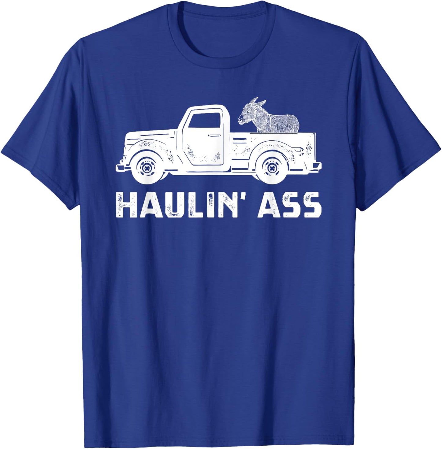 Hauling Ass Truck Donkey In Pickup Truck T-Shirt - T-Shirt | Royal