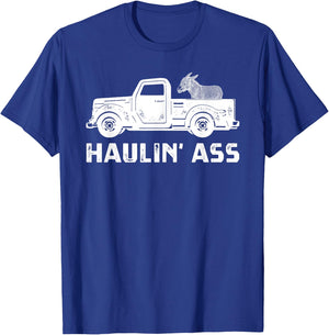 Hauling Ass Truck Donkey In Pickup Truck T-Shirt - T-Shirt | Royal