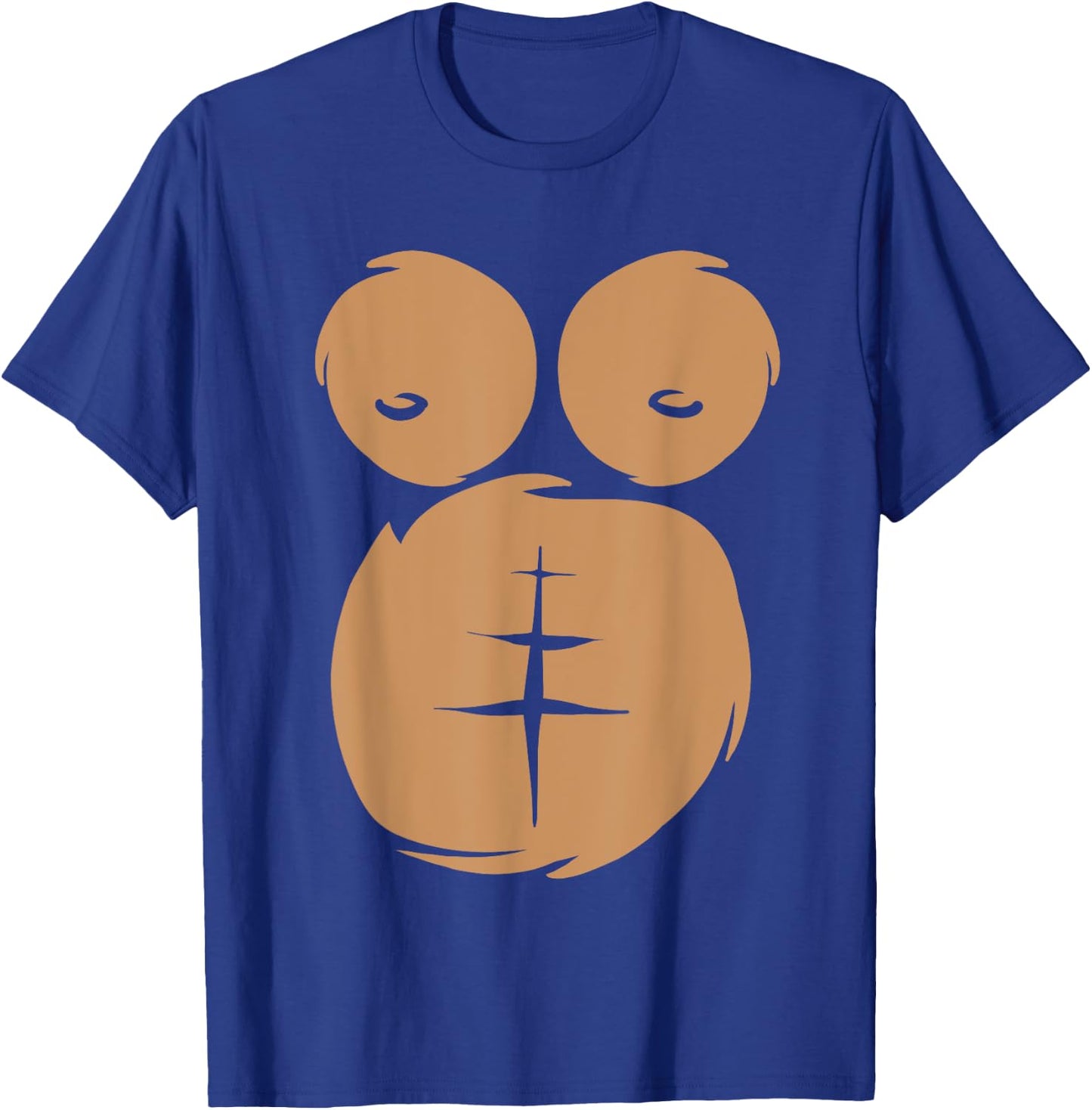 Monkey Ape Gorilla Chest Belly Halloween Office Party T-Shirt - T-Shirt | Royal